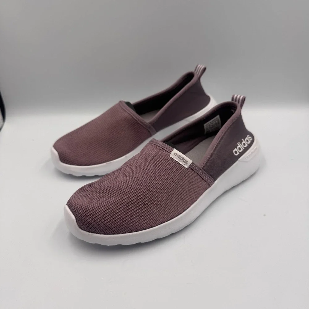 Adidas Cloudfoam Pure Slip On Sneakers Mauve Purple Womens 7.5 Walking Shoe